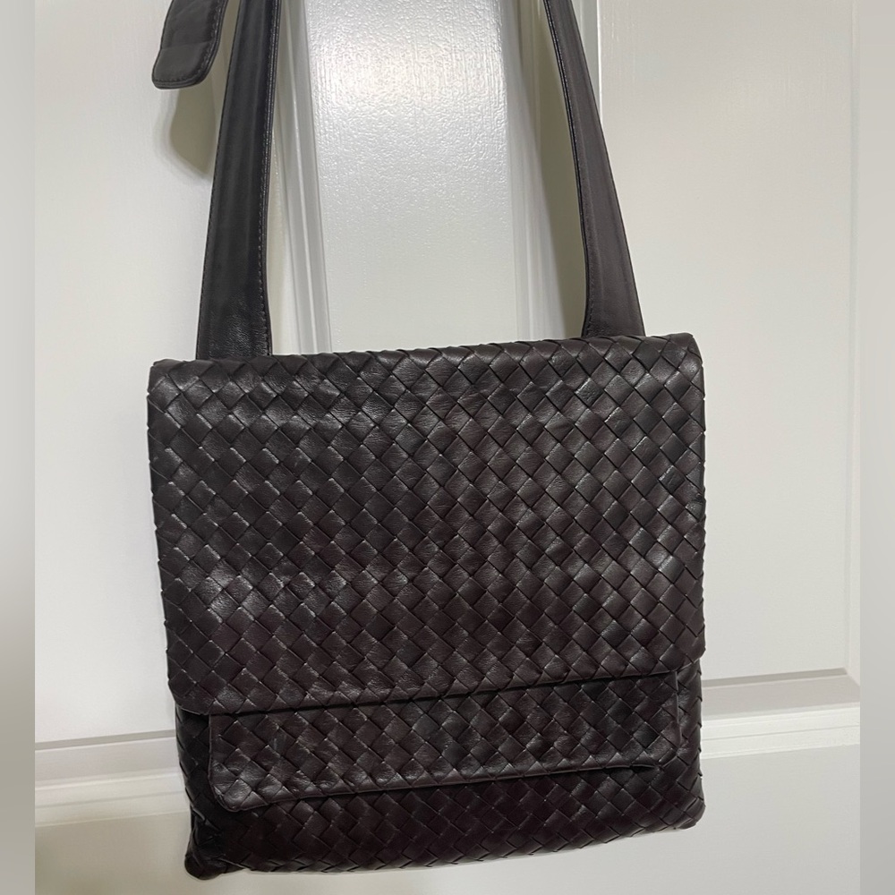 Bottega Veneta Espresso Woven Shoulder Bag